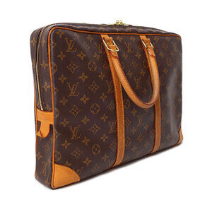 Louis Vuitton Leather Brown Voyage Monogram Porte Document Briefcase